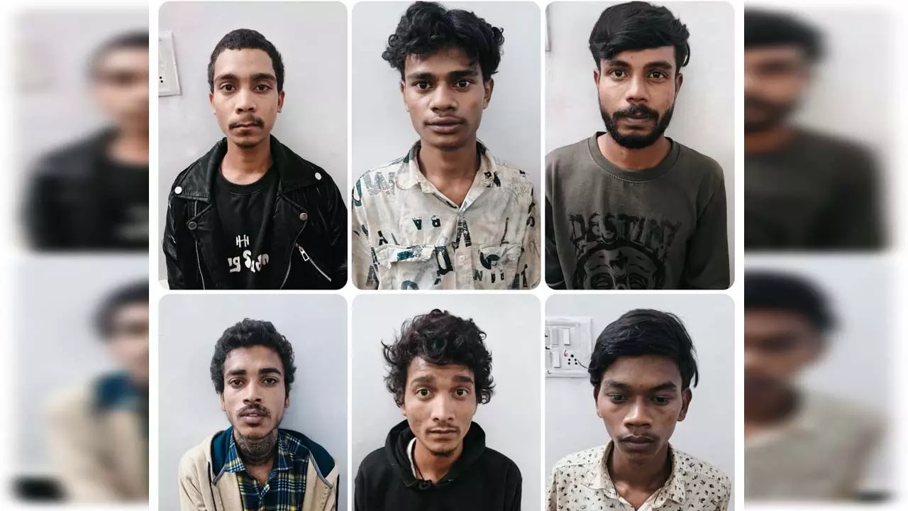 चाकूबाजी और लूट के 6 आरोपी 