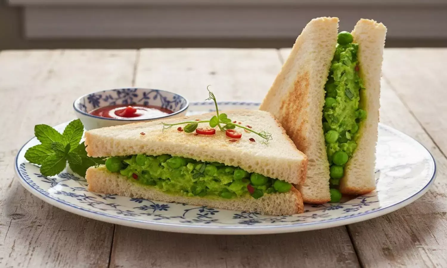 how to make matar sandwich