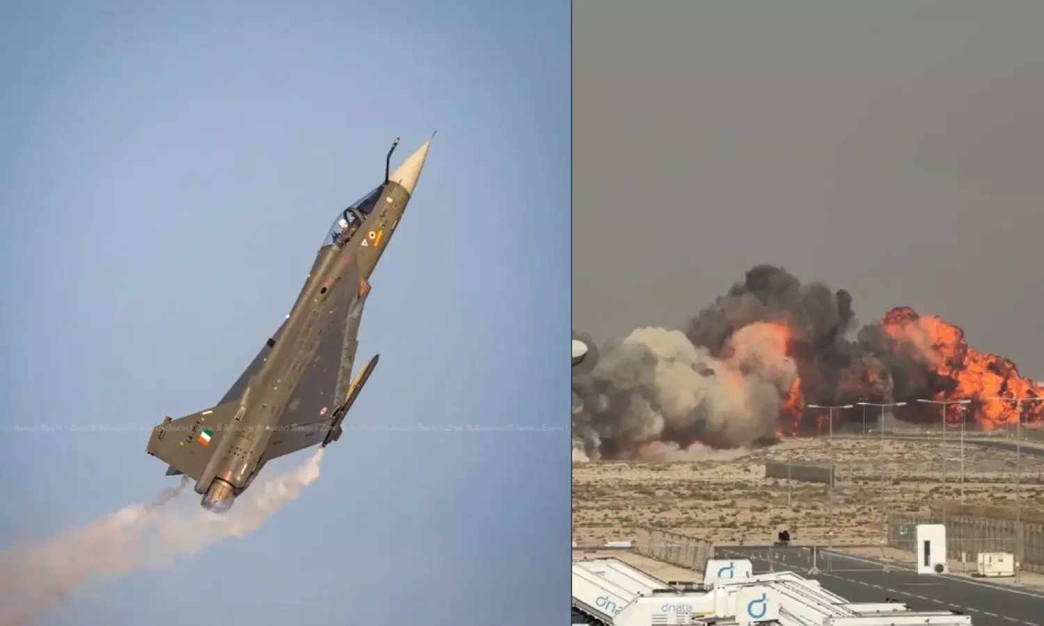 Tejas Fighter Jet Crash dubai air show 2025