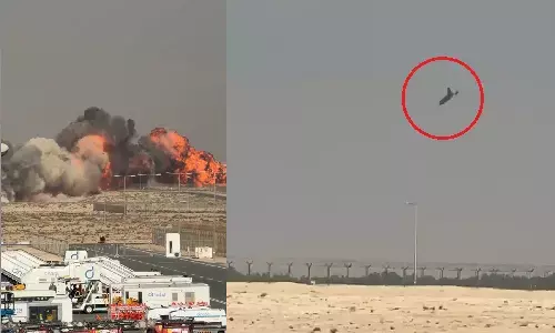 Dubai Air Show 2025: डेमो फ्लाइट के दौरान IAF का तेजस क्रैश