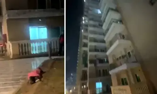The girl committed suicide by jumping from the 16th floor.