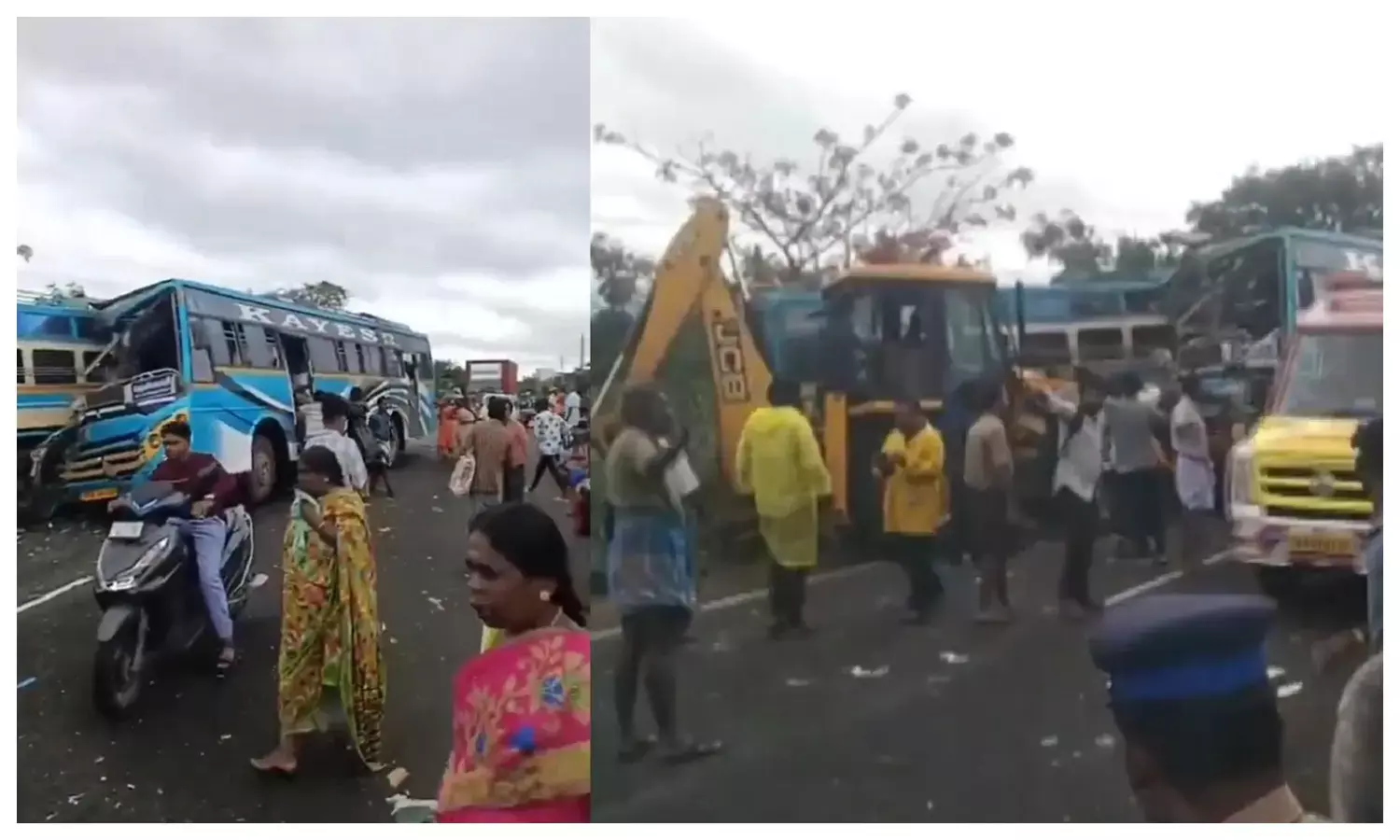 तेनकासी में दो प्राइवेट बसों की टक्कर, 6 लोगों की मौत; 32 घायल