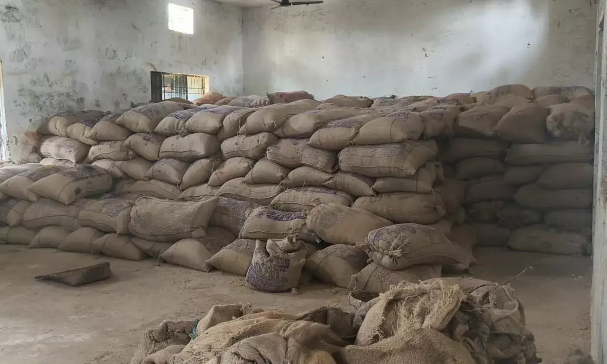 तीन केंद्रों में सालभर से पड़ा है धान