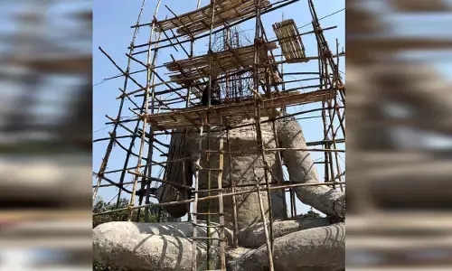 सोंढुर में बन रही 40 फीट ऊंची भोलेबाबा की प्रतिमा