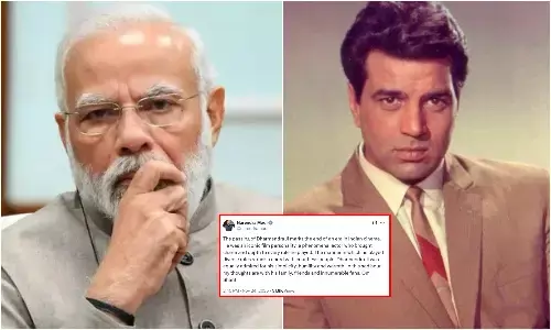 पीएम मोदी ने लेजेंड्री एक्टर धर्मेंद्र के निधन पर शोक जताया।