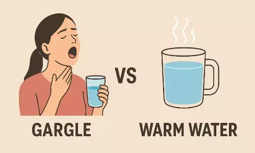 गर्म पानी या गरारे