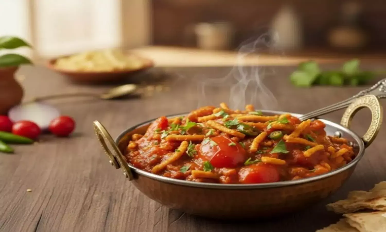 how to make sev tamatar at home