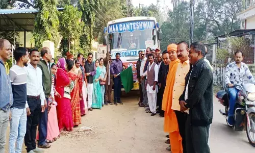 नगरी के 31 भक्त  रामलला दर्शन के लिए रवाना