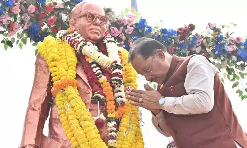 सीएम साय ने डॉ. भीमराव अंबेडकर की प्रतिमा पर किया माल्यार्पण
