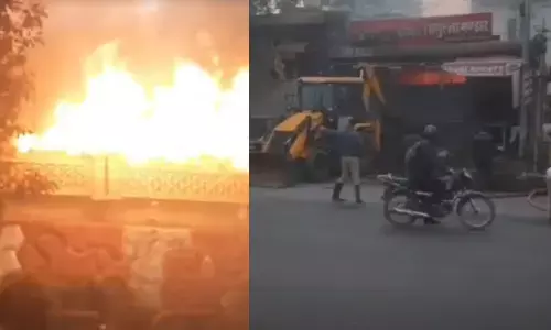 सोडाला नमकीन भंडार में लगी भीषण आग, दमकलों ने घंटों बाद पाया काबू