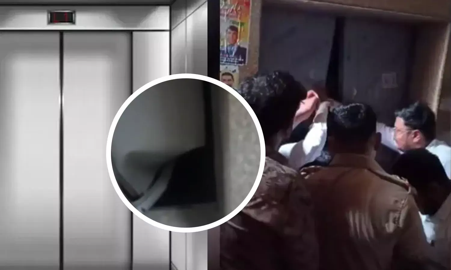 गजियाबाद की कुणाल रेजीडेंसी में लिफ्ट गिरी, 4 लोग घायल