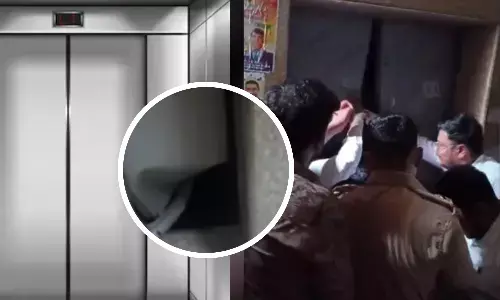 गजियाबाद की कुणाल रेजीडेंसी में लिफ्ट गिरी, 4 लोग घायल