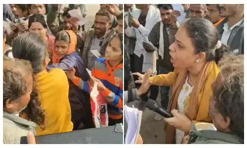 नायब तहसीलदार ने खाद लेने आई महिला किसानों को जड़े थप्पड़, मंडी में हंगामा