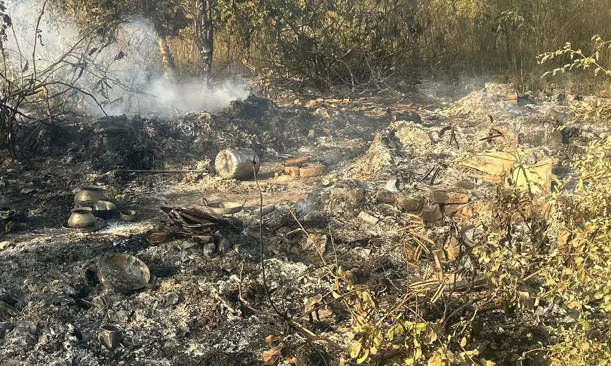 झोपड़ी में जिंदा जलकर बुजुर्ग महिला की मौत