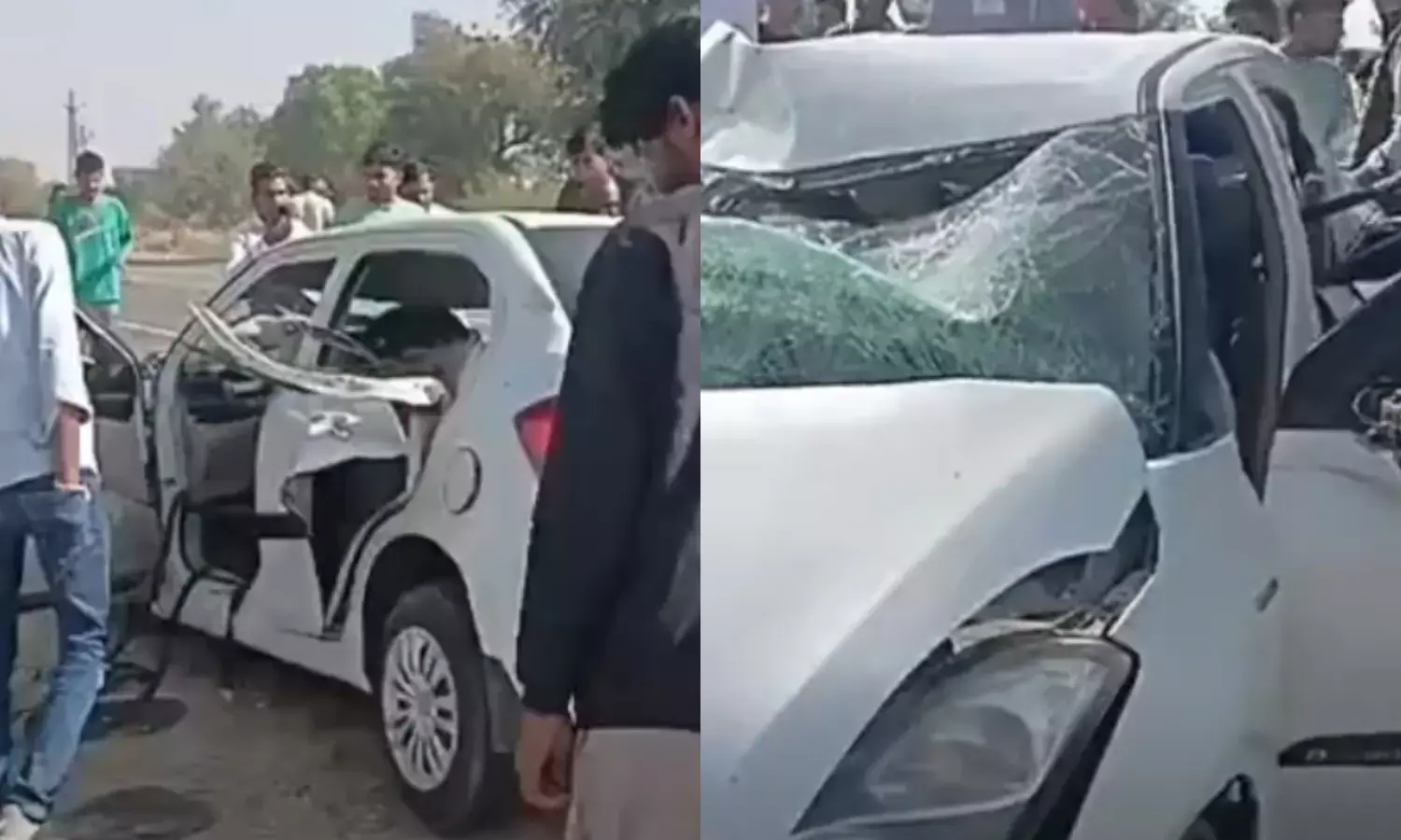 कार और ट्रक में टक्कर, 2 की मौत, 5 घायल