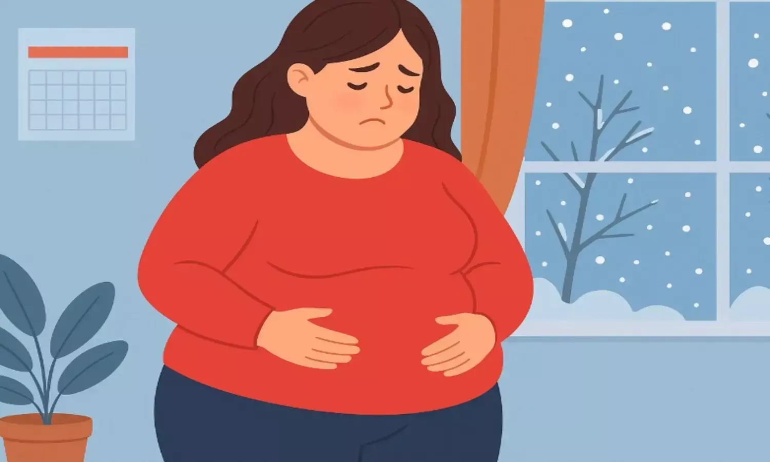 महिला का बढ़ता वजन