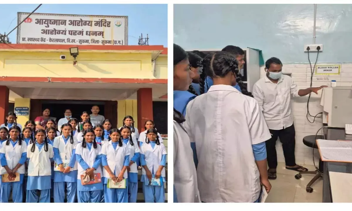 छात्र- छात्राओं को कराया गया औद्योगिक भ्रमण: अस्पताल के बारे में जानकारी ली, बढ़ती है विकास की समझ