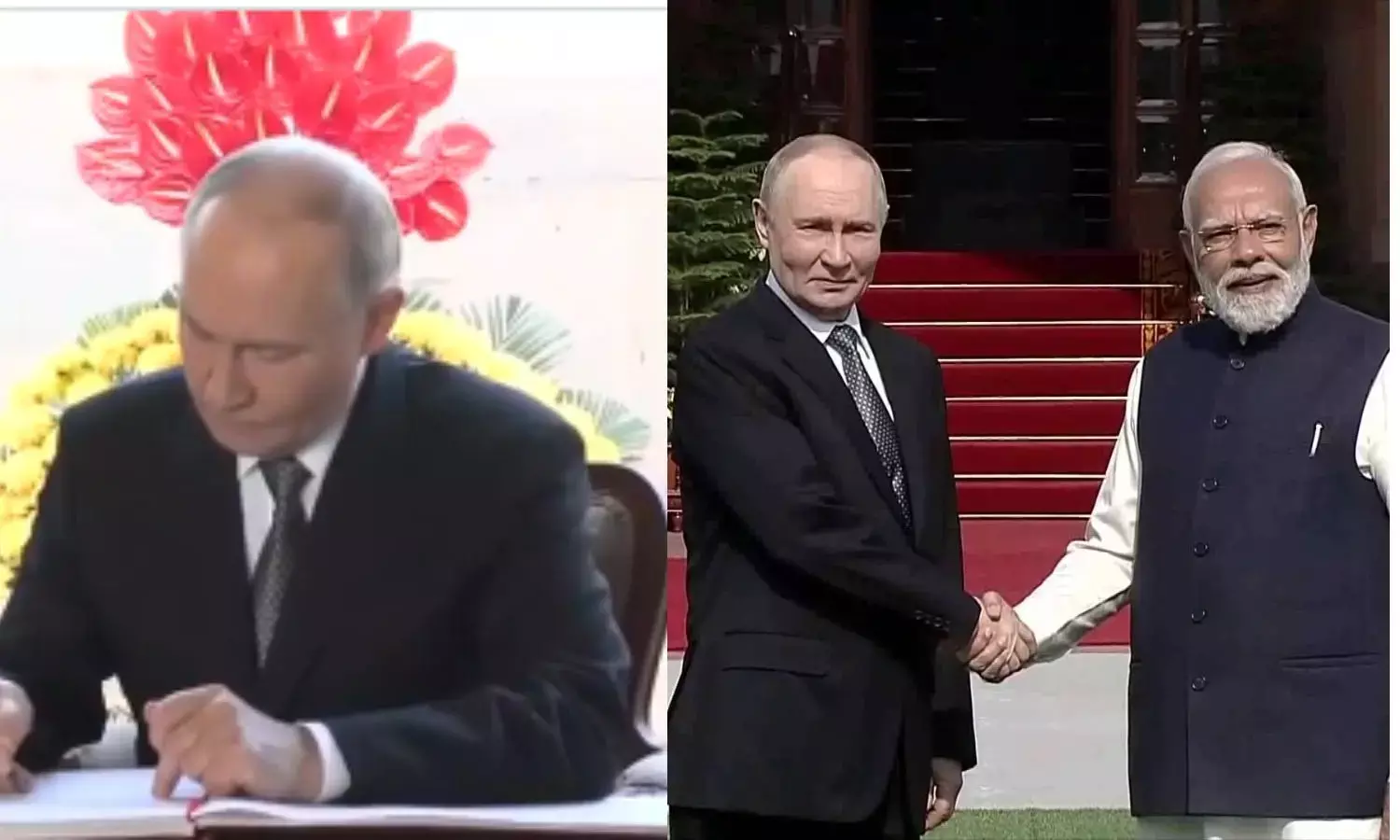 Putin India Visit Signed on Visitors Book Wrote Message