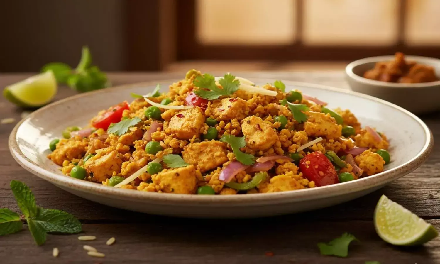 how to make hotel style paneer bhurji