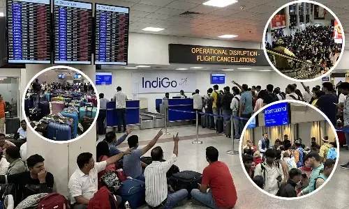 indigo flight crisis day 5: पिछले 4 दिन में देशभर में 2000 से ज्यादा IndiGo फ्लाइट्स रद्द हुईं। किराए में उछाल पर सरकार की सख्ती। indigo flight crisis day 5: पिछले 4 दिन में देशभर में 2000 से ज्यादा IndiGo फ्लाइट्स रद्द हुईं। किराए में उछाल पर सरकार की सख्ती।