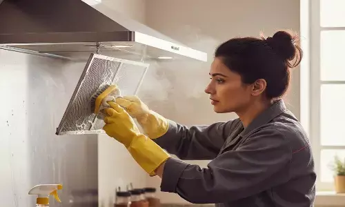 how to clean kitchen chimney