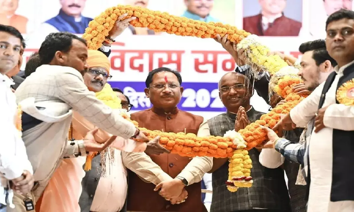 सर्व रविदास समाज के शपथ ग्रहण समारोह : सीएम साय ने नव-निर्वाचित पदाधिकारियों को दी बधाई, बोले- शिक्षा ही सामाजिक विकास का मूलमंत्र