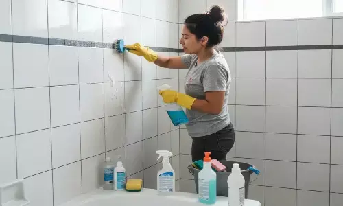how to clean yellow tiles