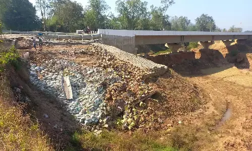 निर्माण के कुछ महीने बाद ही पुलिया क्षतिग्रस्त