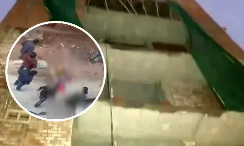 A grandmother and her grandson died after falling from the second floor in Delhi.