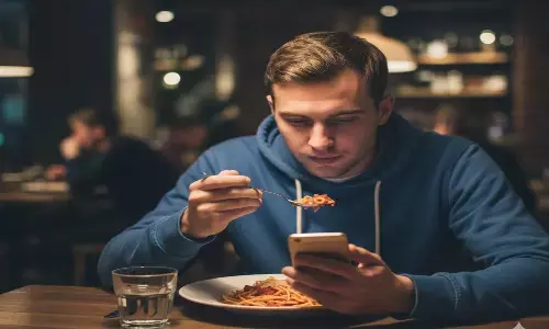 mobile watching while eating mobile watching while eating