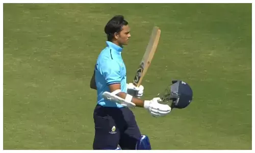 Yashasvi jaiswal 48 ball century in syed mushtaq ali trophy Yashasvi jaiswal 48 ball century in syed mushtaq ali trophy