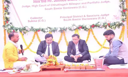 दंतेवाड़ा और सुकमा न्यायाधीश भवन निर्माण का भूमिपूजन : हाईकोर्ट के चीफ जस्टिस बोले-  इससे न्यायिक अधोसंरचना को मिली नई गति