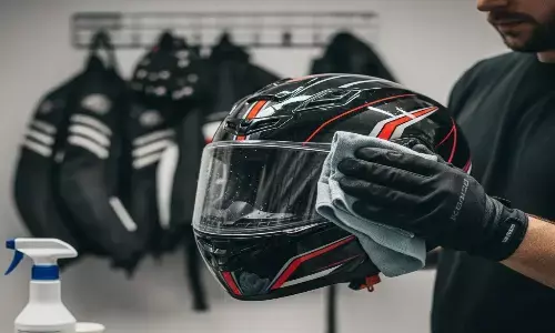 how to clean helmet at home