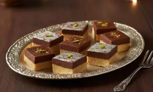 how to make chocolate barfi for christmas celebration