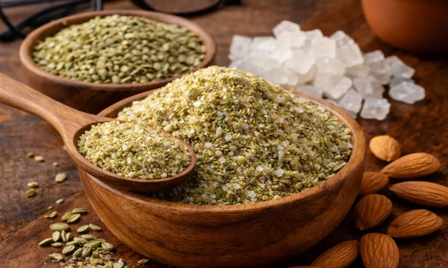 Fennel mishri almond powder benefits for eyes