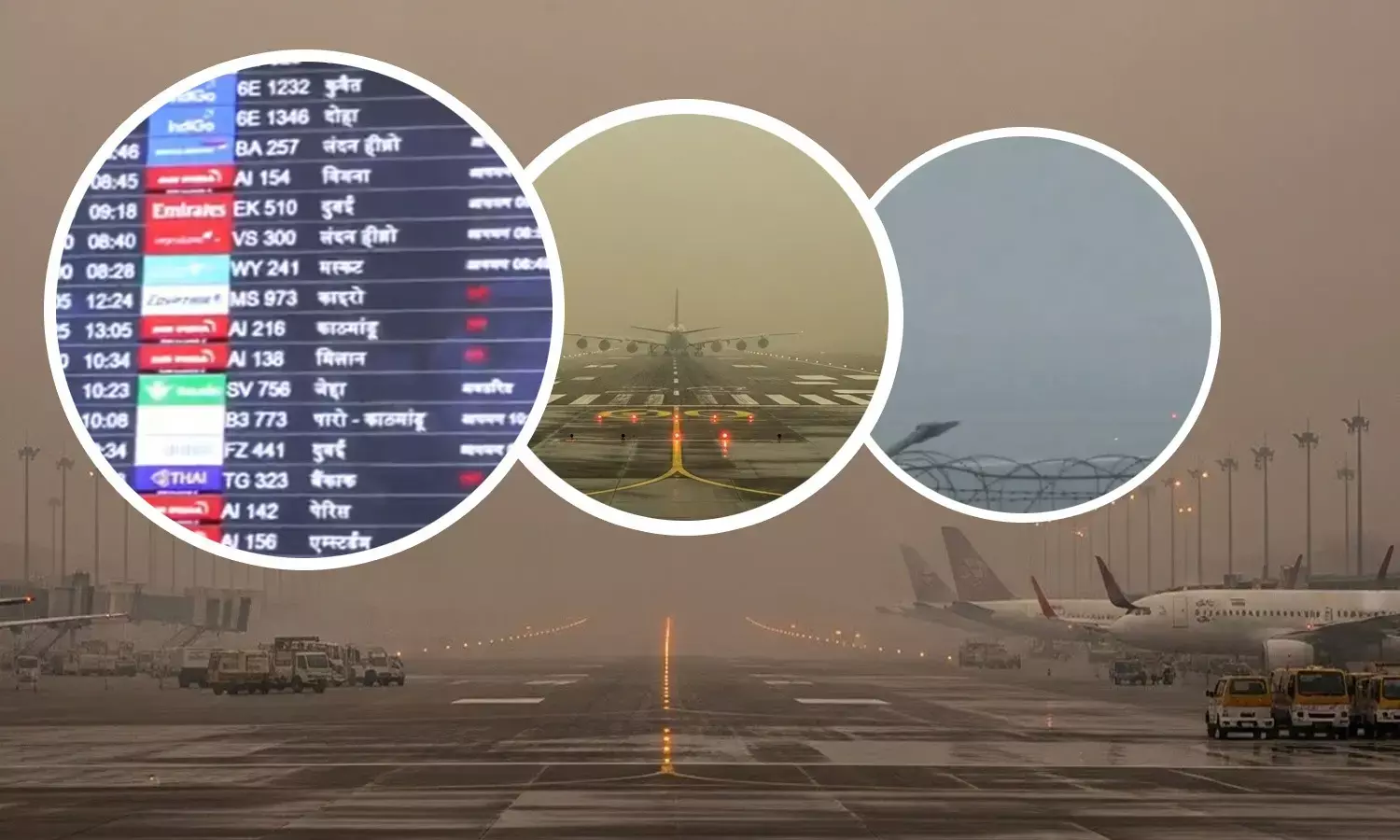 Several flights have been cancelled across North India, including Delhi due to fog