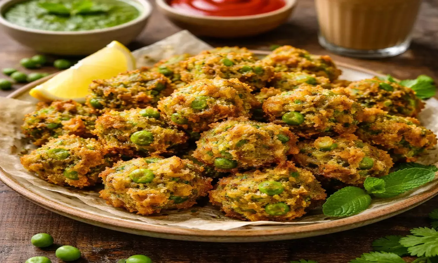 how to make matar pakoda at home