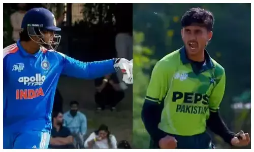 vaibhav suryavanshi fight with pakistani bowler