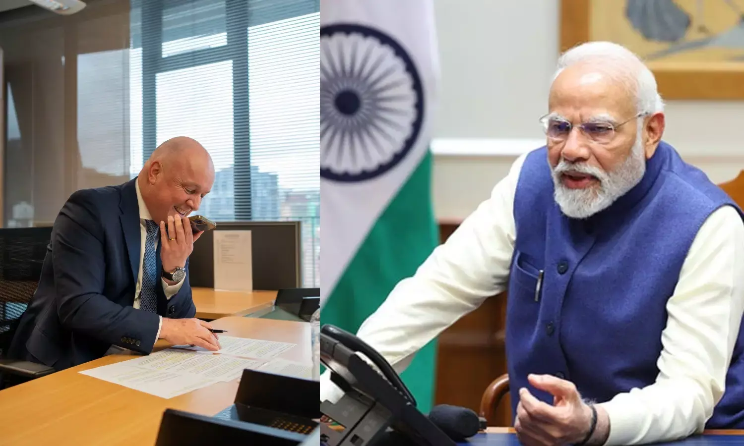 PM Modi and Christopher Luxon on India NZ FTA