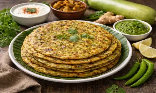 how to make doodhi thepla