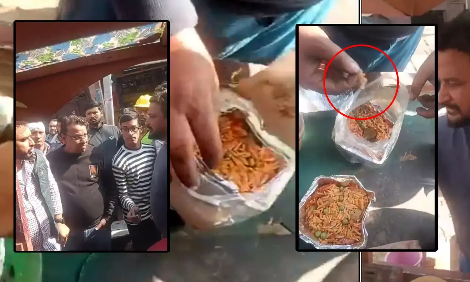 A bone was found in vegetarian biryani in Ghaziabad causing an uproar