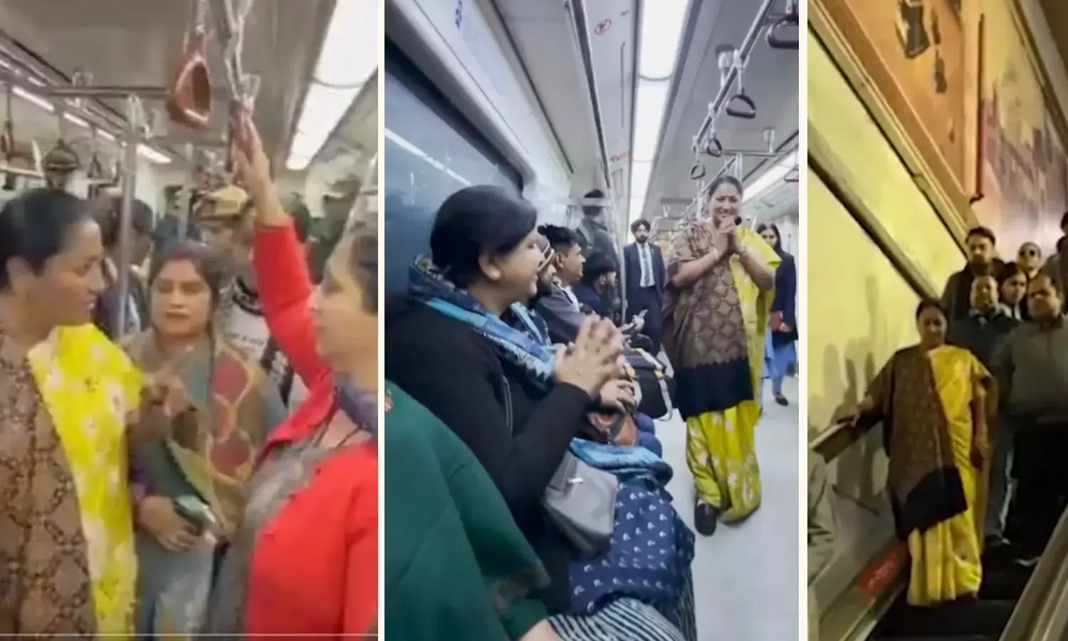 CM Rekha Gupta travels in Delhi Metro