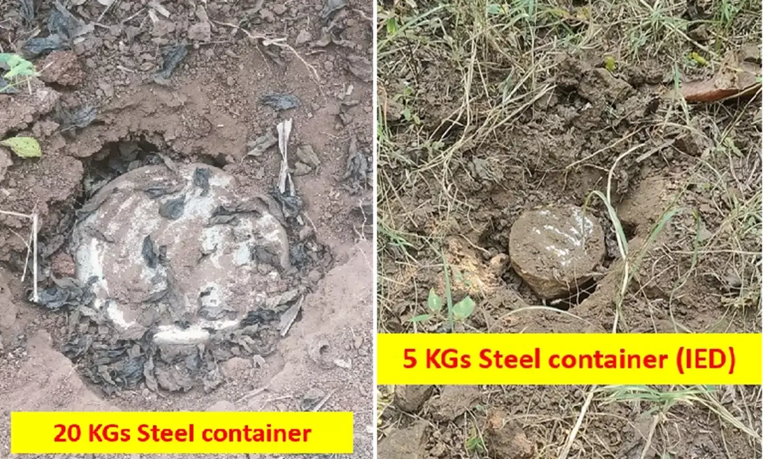 नक्सलियों के मंसूबे नाकाम : सर्चिंग के दौरान जवानों ने 20 और 5 किलोग्राम के दो IED बरामद कर किया डिफ्यूज
