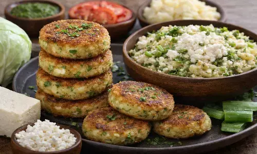 cabbage potato paneer tikki recipe in hindi