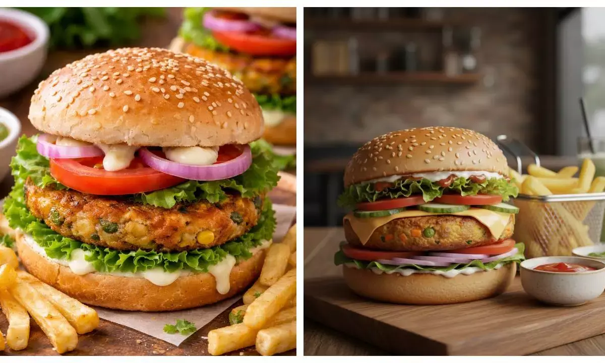 how to make veg burger recipe at home