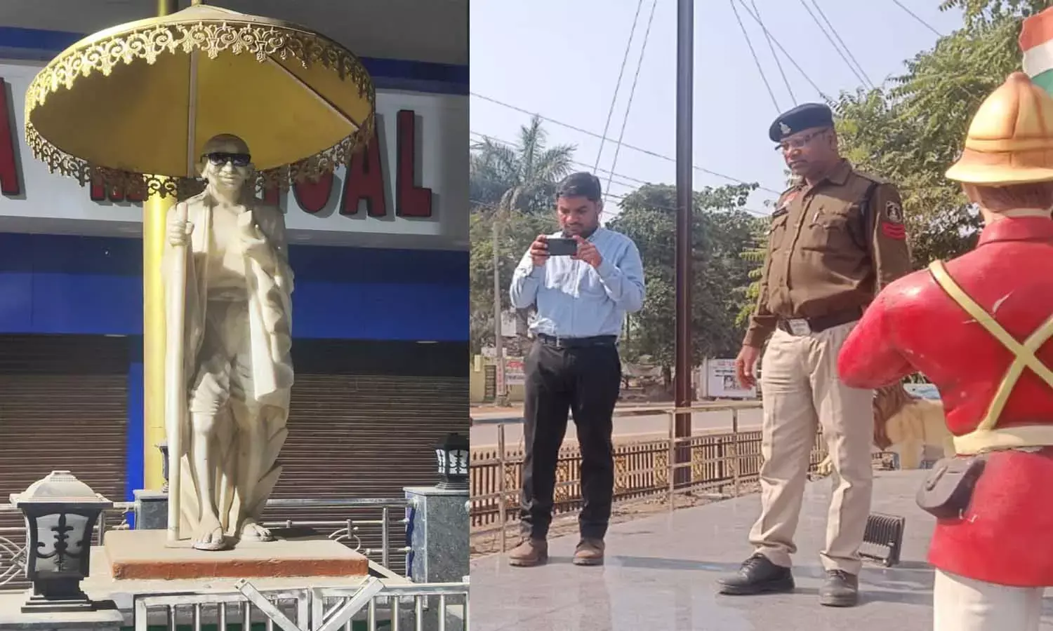 गांधी जी को भी पहनना पड़ा काला चश्मा गांधी जी को भी पहनना पड़ा काला चश्मा