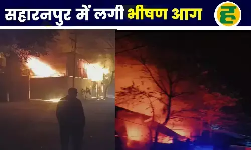 ट्रांसपोर्ट नगर में होजरी गोदाम धूं-धूं कर जला, करोड़ों का माल स्वाहा