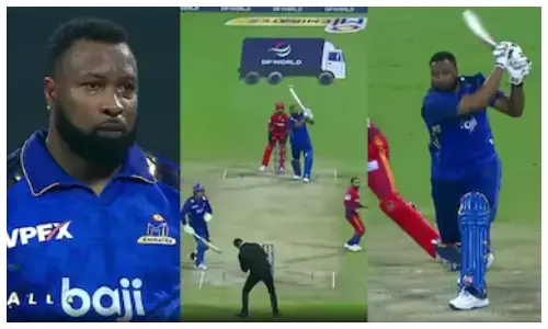 Kieron Pollard 30 runs in an over ILT20 Dubai capitals VS MI Emirates