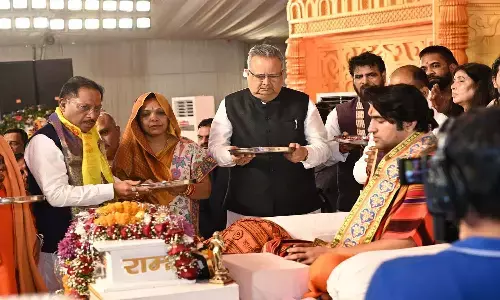 भिलाई पहुंचे सीएम साय : हनुमंत कथा में पत्नी के साथ की पूजा- अर्चना, बोले- प्रभु श्रीराम ने वनवास के अधिकांश समय यहां बिताए