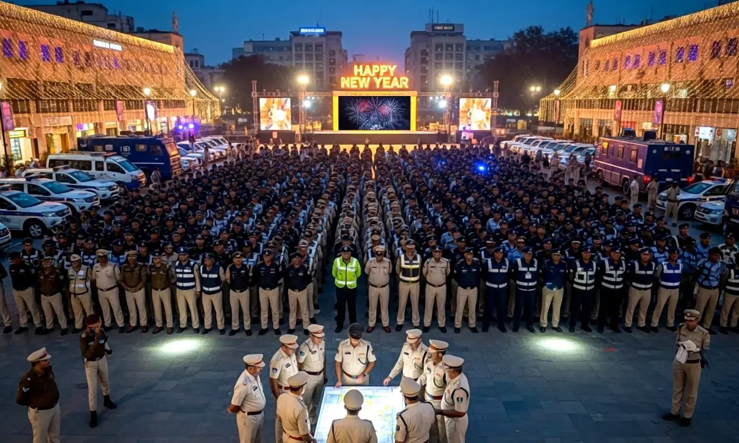 3000 police officers have been deployed in Noida for New Year celebrations